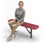 Heavy-Duty Outdoor Bench - Expanded Metal - 4ft - Inground - Red - No Back