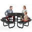 Metal Picnic Table - Round Expanded Metal - 46 in - Black