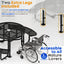 Metal Picnic Table - Round Expanded Metal - 46 in - Black