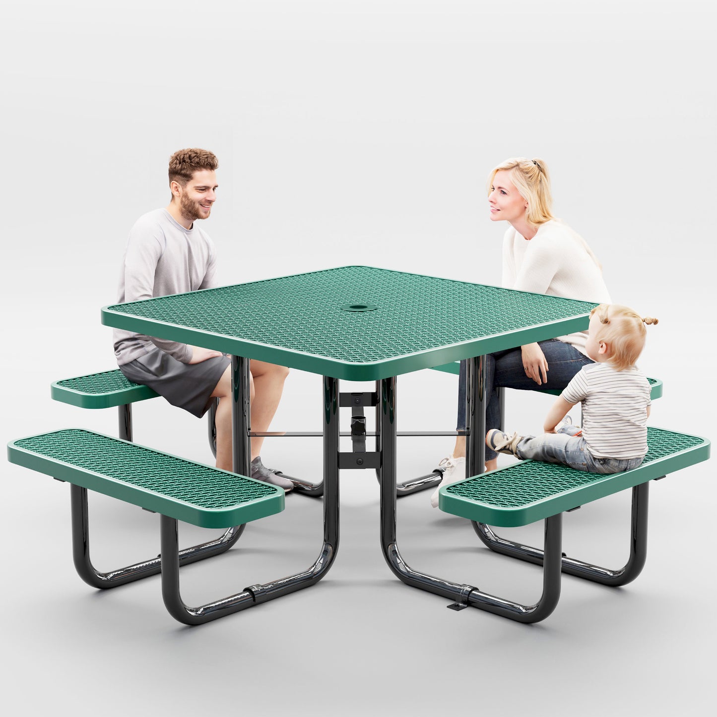 Picnic Table - Square - 46 in - Green