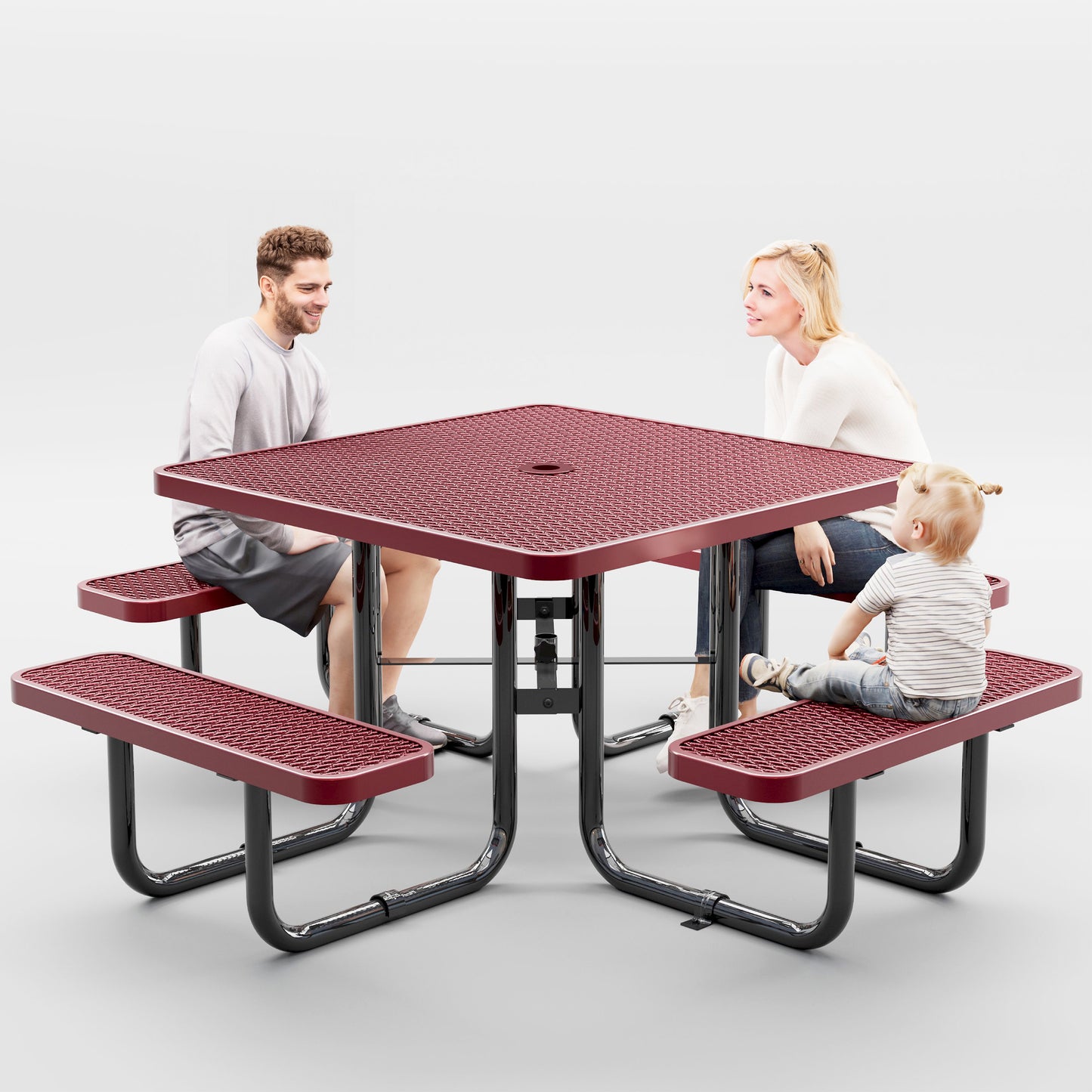 Picnic Table - Square - 46 in - Red