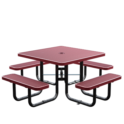 Picnic Table - Square - 46 in - Red