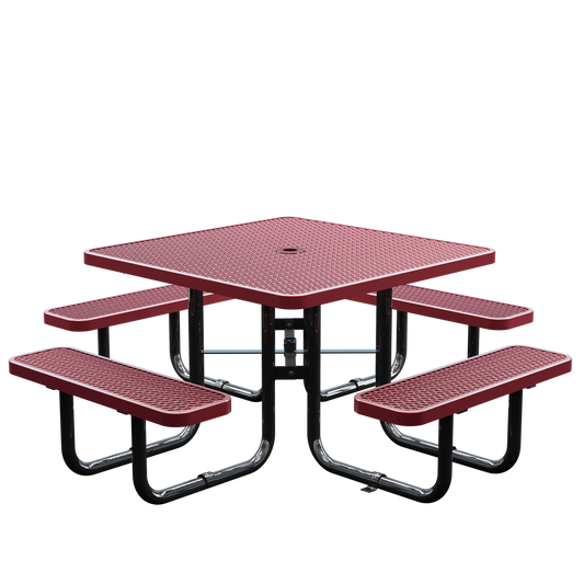 Picnic Table - Square - 46 in - Red