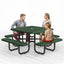 Metal Picnic Table - Square Expanded Metal - 46 in - Green