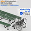 Metal Picnic Table - Rectangle Expanded Metal - 6ft - Green