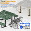 Metal Picnic Table - Square Expanded Metal - 46 in - Green