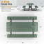 Metal Picnic Table - Rectangle Punched Metal - 8ft - Green