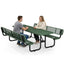 Metal Picnic Table - Rectangle Expanded Metal - 8ft - Green - ADA Compliant