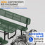 Metal Picnic Table - Rectangle Expanded Metal - 8ft - Green - ADA Compliant