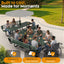 Metal Picnic Table - Rectangle Expanded Metal - 8ft - Green - ADA Compliant