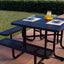 Metal Picnic Table - Square Punched Metal - 46 in - Black - ADA Compliant