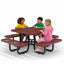 Kids Picnic Table - Square Expanded Metal - 38 in - Red